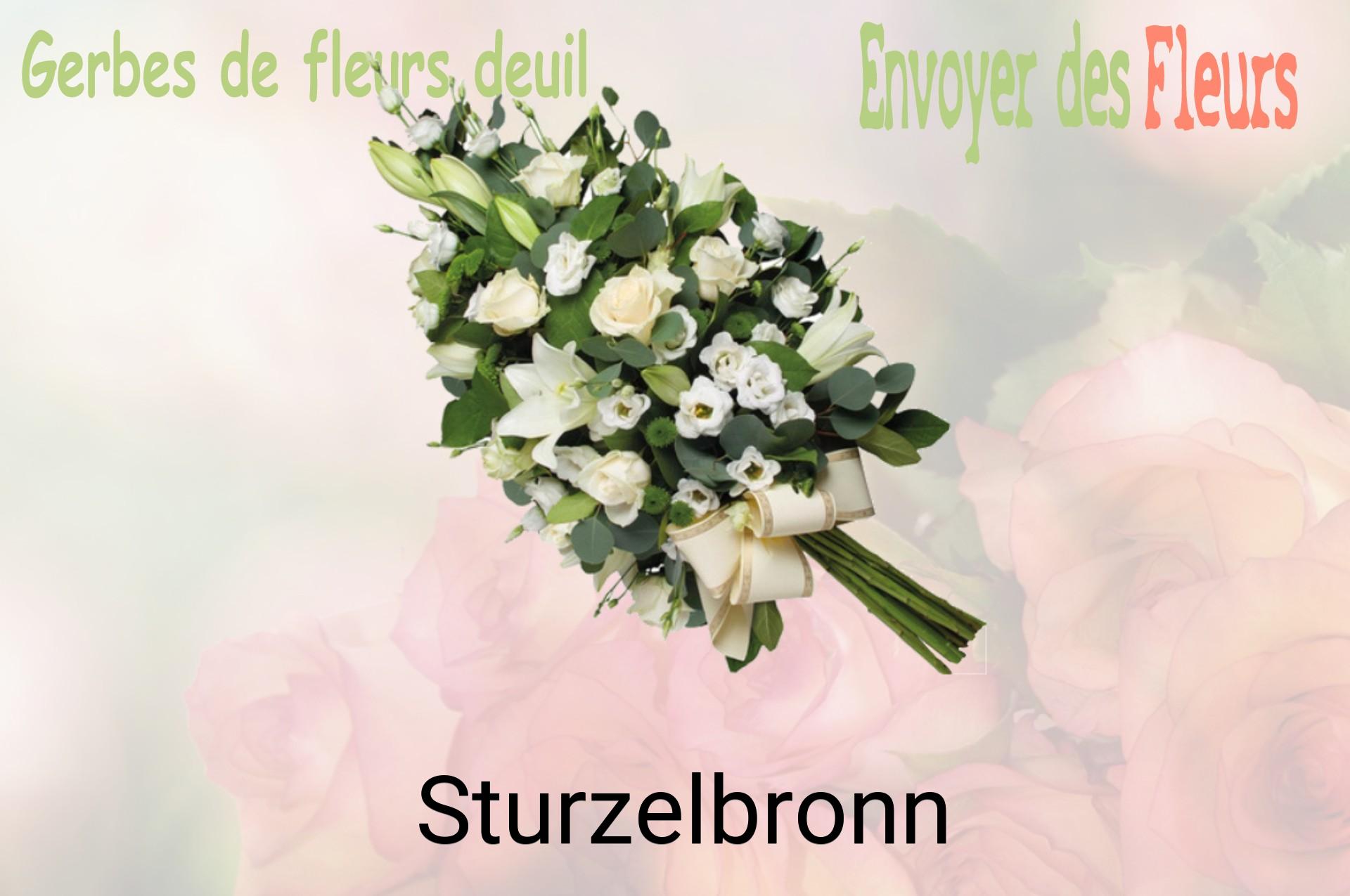Gerbe de fleurs de deuil livrée à Sturzelbronn